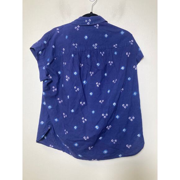 Madewell Navy Tie Dye Button Up Sz S - Picture 2 of 2